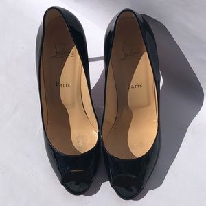Louboutin Black Peep Toe Heels